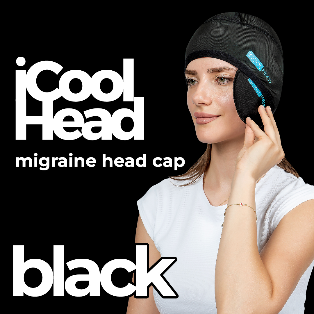 iCool Head Headache Relief Cap - Black