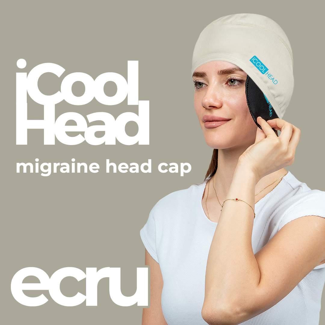 iCool Head Headache Relief Cap - Ecru